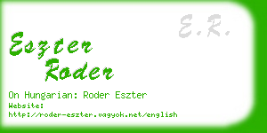 eszter roder business card